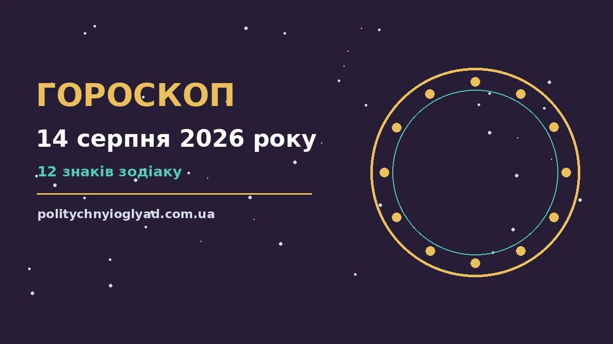 Гороскоп на 14 серпня 2026 року: ритм дня для 12 знаків для впевненого початку дня