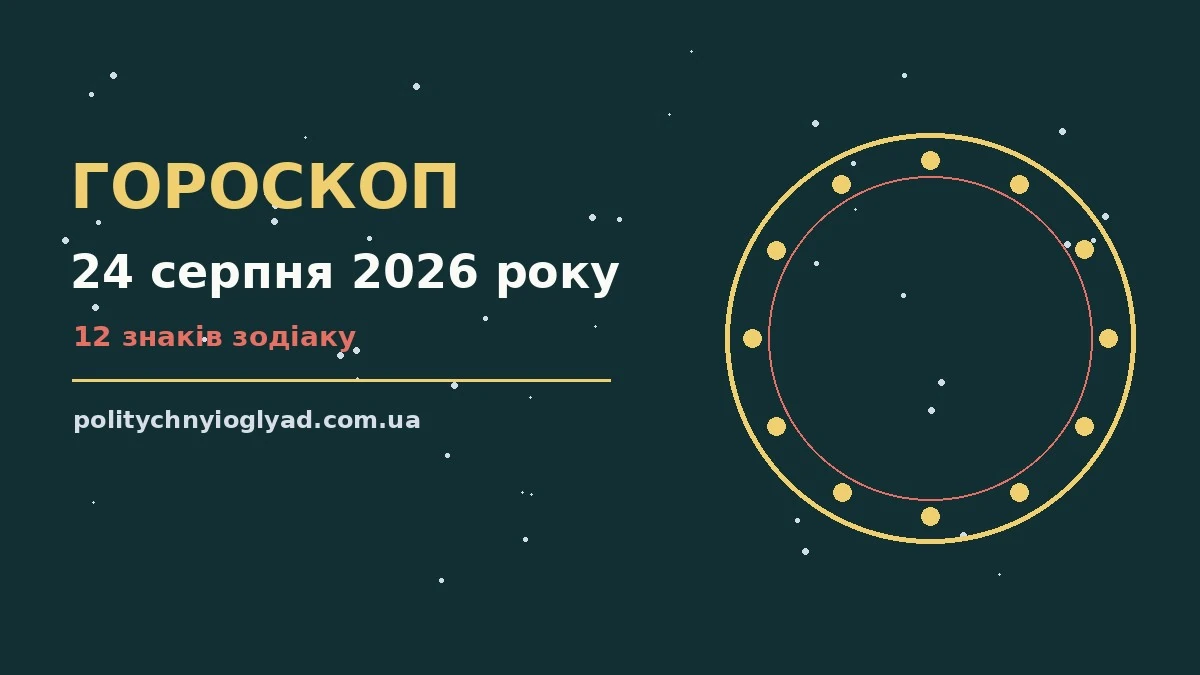 Гороскоп на 24 серпня 2026 року: ритм дня для 12 знаків для впевненого початку дня