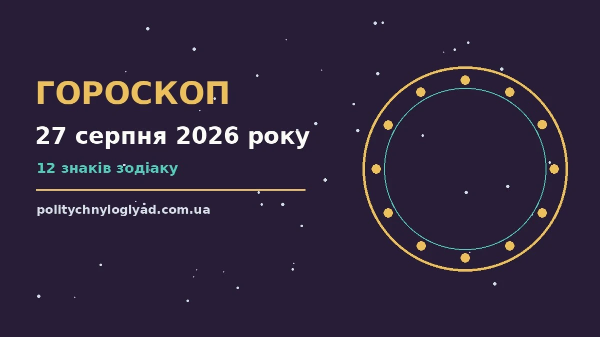 Гороскоп на 27 серпня 2026 року: ритм дня для 12 знаків для впевненого початку дня