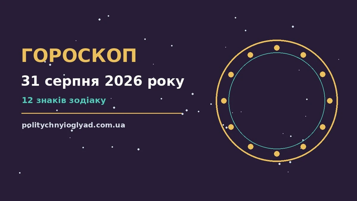 Гороскоп на 31 серпня 2026 року: ритм дня для 12 знаків для впевненого початку дня
