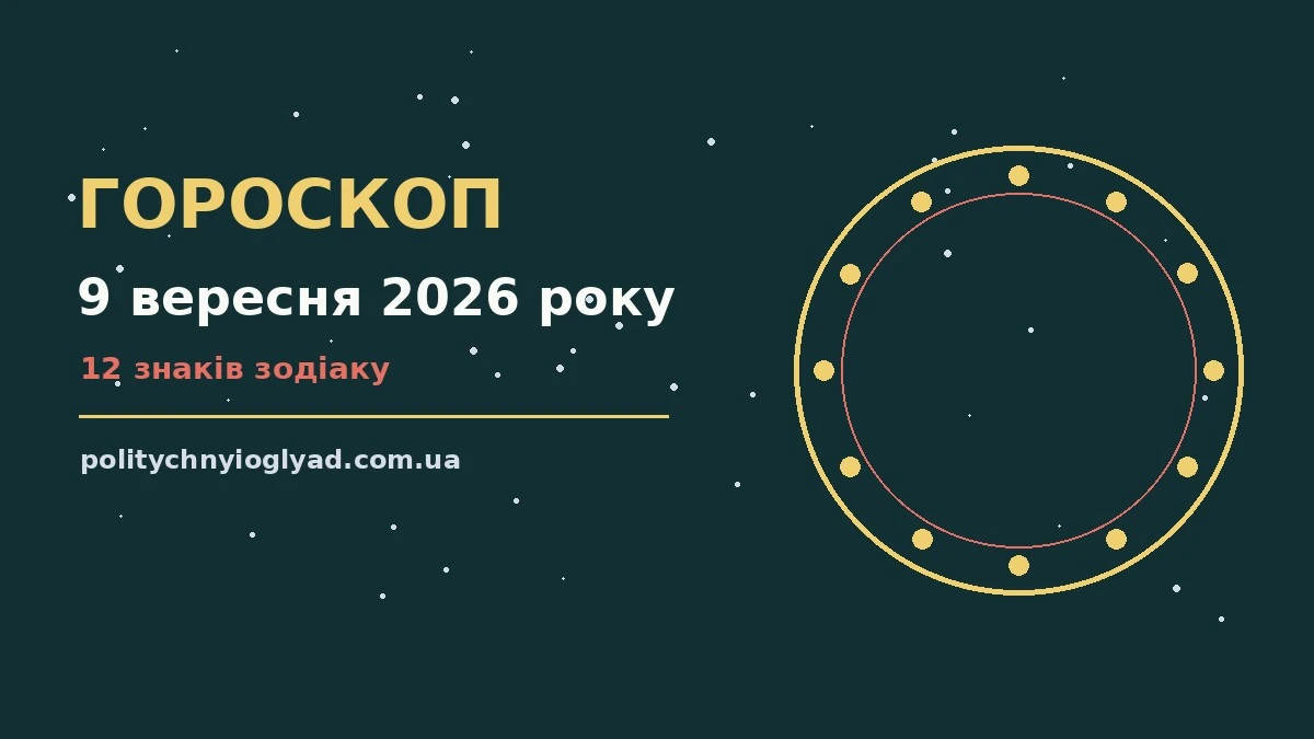Гороскоп на 9 вересня 2026 року: ритм дня для 12 знаків для впевненого початку дня