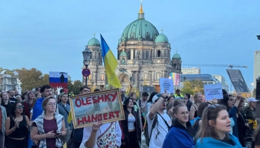 Активісти Vitsche Berlin вимагали гуманітарного доступу до Олешок