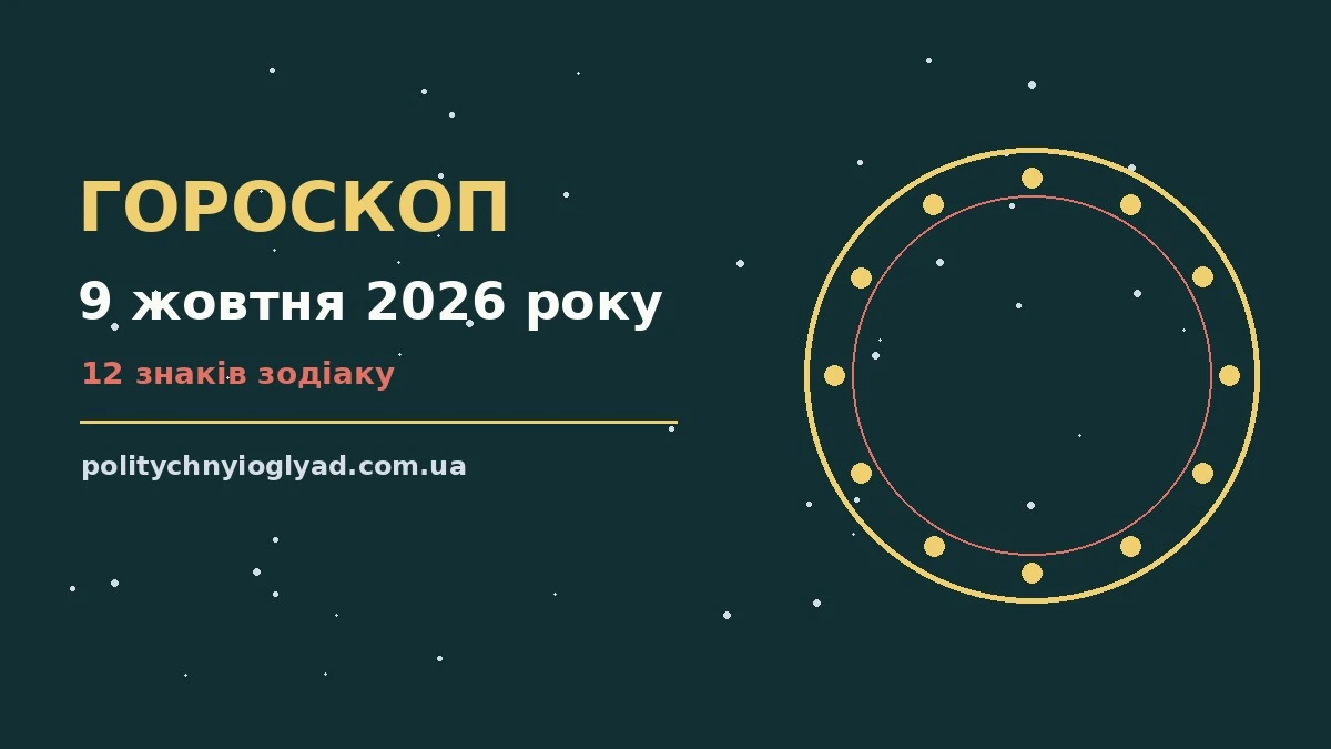 Гороскоп на 9 жовтня 2026 року: ритм дня для 12 знаків для впевненого початку дня